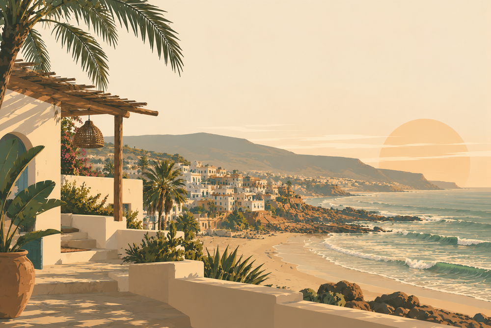Stylized country illustration for Agadir AltinhaLife community