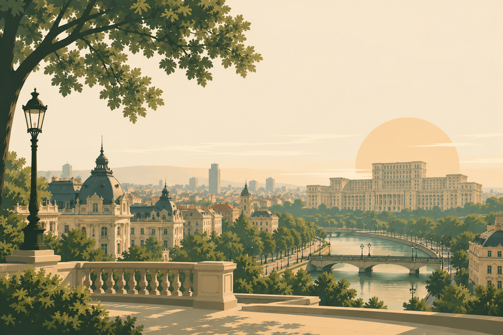 Stylized country illustration for Cluj AltinhaLife community