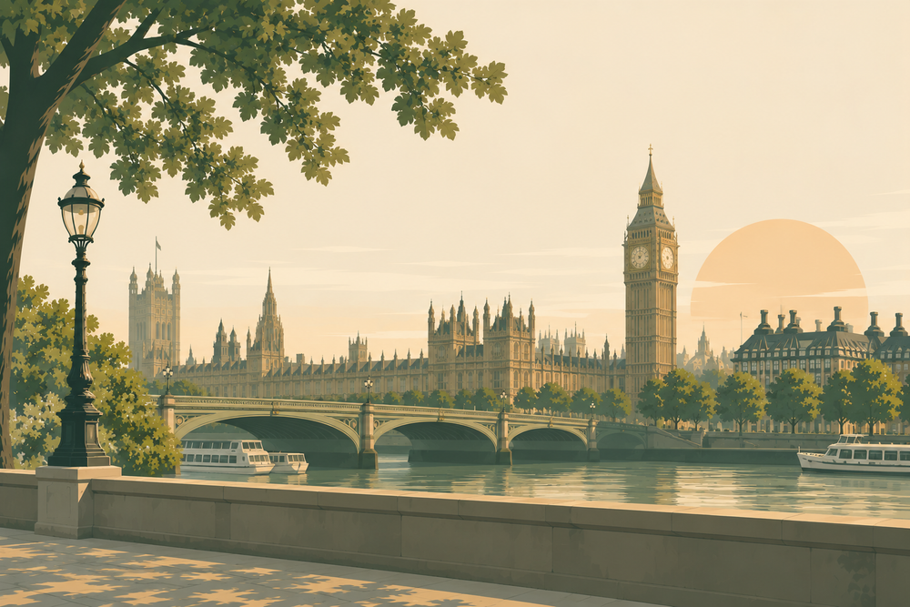 Stylized country illustration for London AltinhaLife community